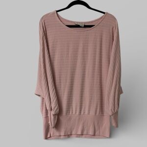 Anthropologie Saturday Sunday Soft Pink Ribbed Dolman Oversized Sweater
